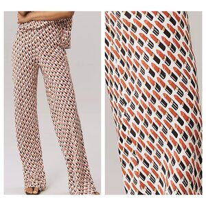 Anthropologie The Tilda Pants: Lipstick Print  XL